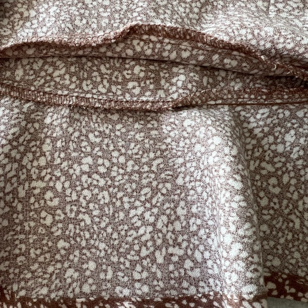 Light Brown Patterned Skirt With Drawstring - image 4